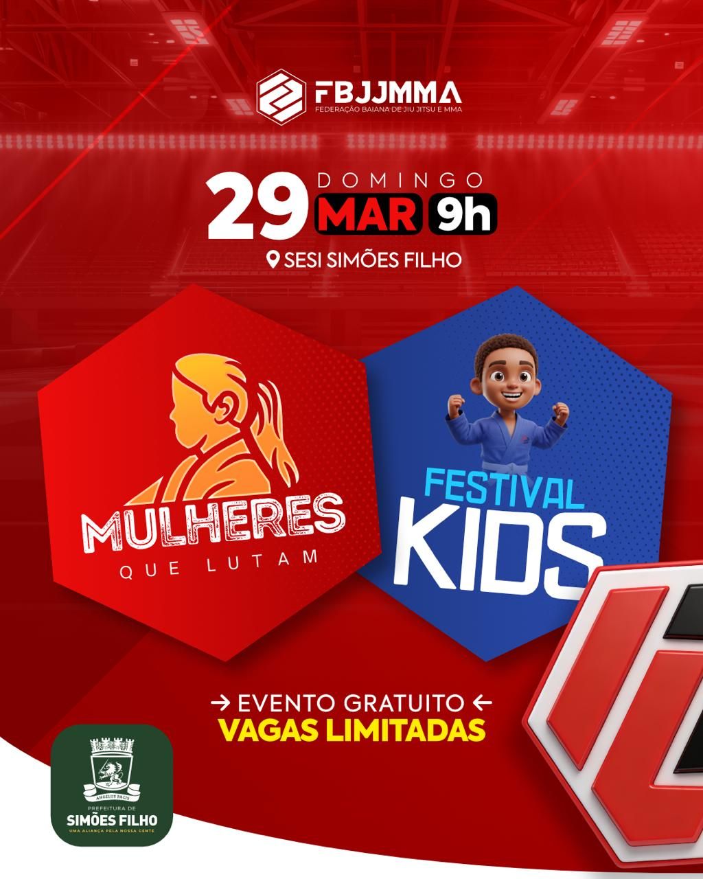 Simões Filho recebe evento “Mulheres que Lutam” e Festival Kids no próximo domingo (29)